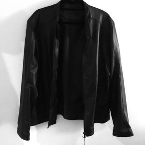 Men's Italian Leather Jacket in Black