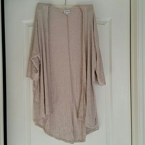 Tan LuLaRoe Lindsay kimono cardigan