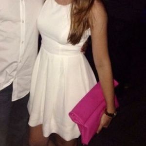 Oversized pink roll clutch