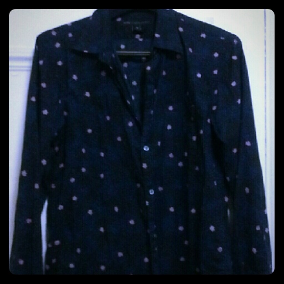 Marc by Marc Jacobs Navy Pink Printed Shirt Medium