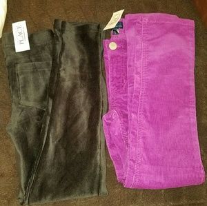 2 Pairs of Girls Corduroy Pants