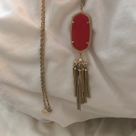 Authentic Red Kendra Scott long necklace