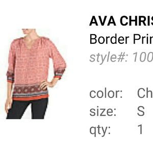 AVA CHRISTINE
Border Printed Top
