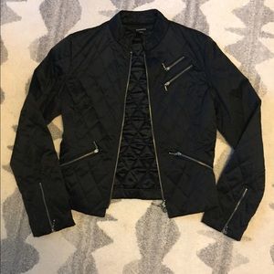 Express black quilted jacket