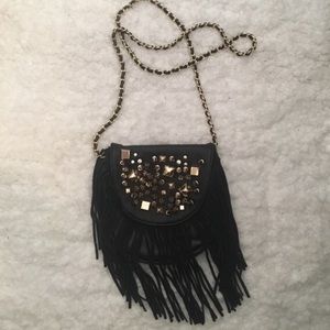 Black studded purse