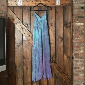 Gypsy 05 Tie Dye Silk Maxi Boho dress Small