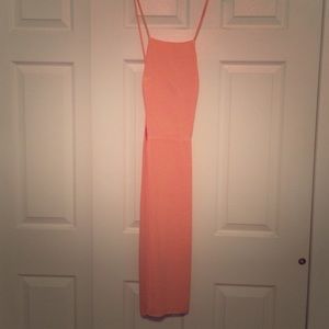 Lovers and Friends peach colored cocktail dress