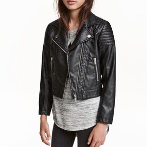 Girls H&M Faux Leather Jacket 6/7