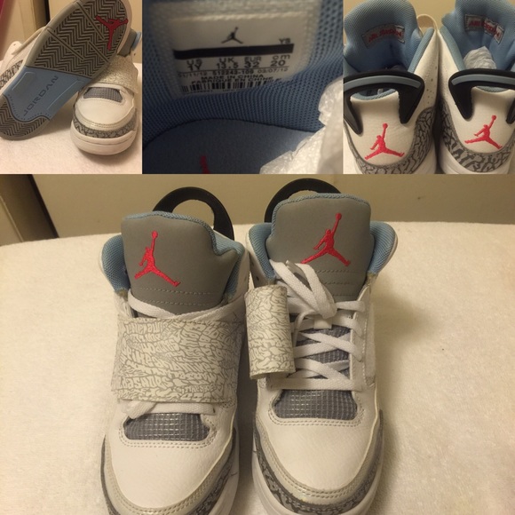 Jordan Son of Mars in White/Prism Blue Wolf Grey.