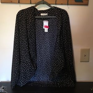 Black patterned thin Blazer