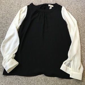 Black and white blouse