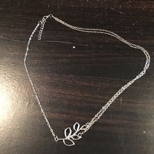 Silver branch necklace