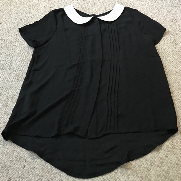 Black and White Blouse