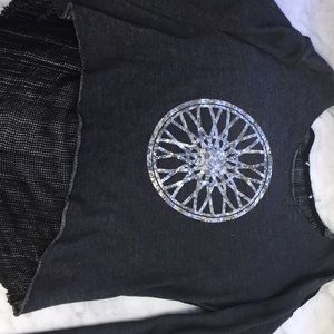 SoulCycle knit sweater with mesh back