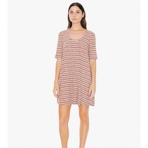 2x1 Rib Stripe T-Shirt Mini Dress