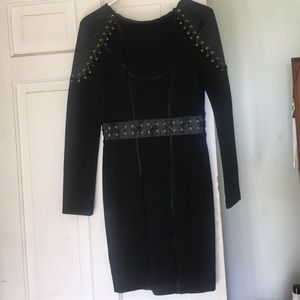 Emilio Pucci leather lace dress
