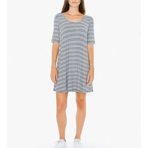 2x1 Rib Stripe T-Shirt Mini Dress