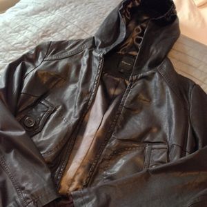 Like new 100% real soft choc leather- Express