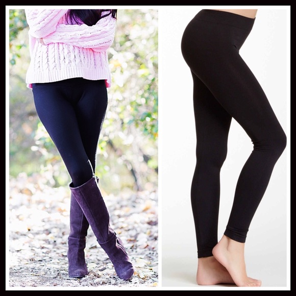 ❗1-HOUR SALE❗BLACK WIDE WAISTBAND LEGGINGS - Picture 3 of 4