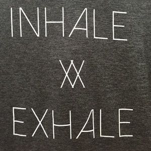 INHALE XX EXHALE pullover with hoodie + pouch.