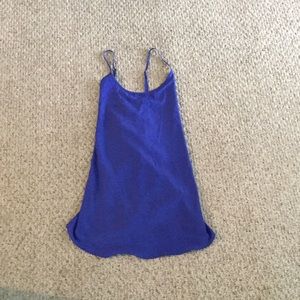 Royal blue Flowy mini dress with open back