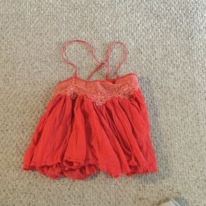 Free People flowy red tank