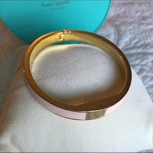 Kate spade light pink and gold bangle