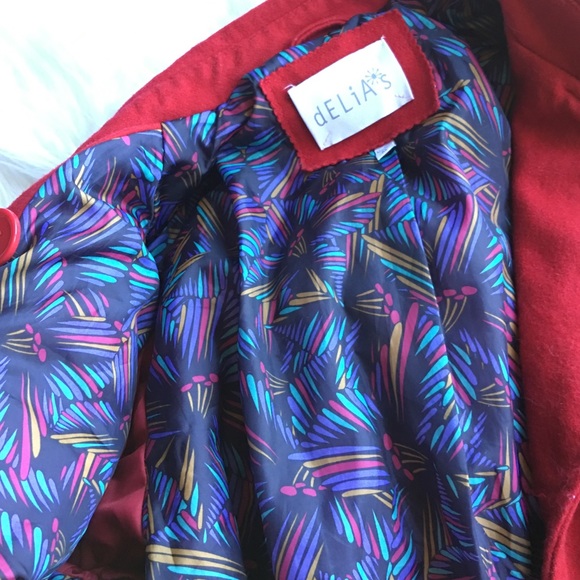 Red Pea Coat - Picture 2 of 4