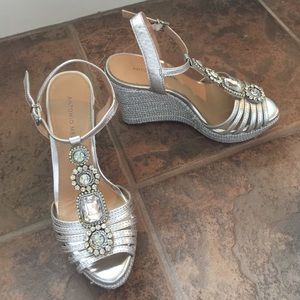 Antonio Melani silver wedges
