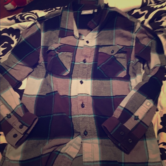 Vans purple white and blue flannel