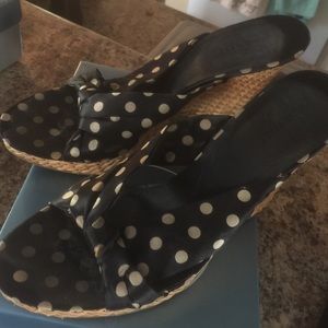 Nine West wedges poka dot