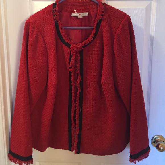 Avenue brand red tweed jacket