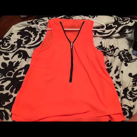 Neon orange tank
