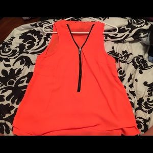 Neon orange tank