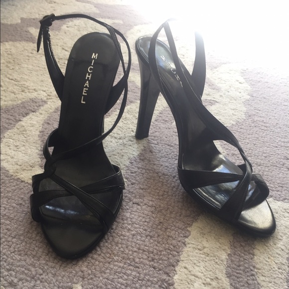 Brand new Michael Shannon Black strapped heels 9.5