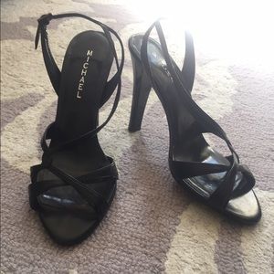 Brand new Michael Shannon Black strapped heels 9.5