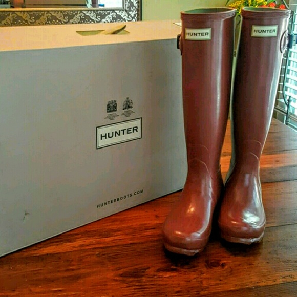 BNIB Hunter Boots Sz 5 Red Chestnut