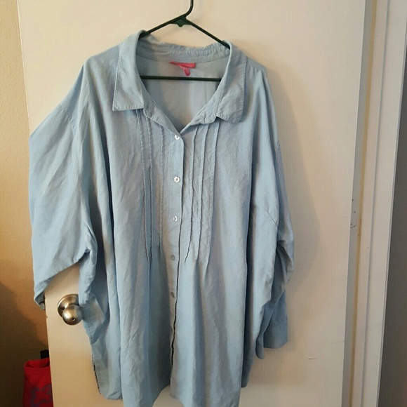 Blue corduroy top