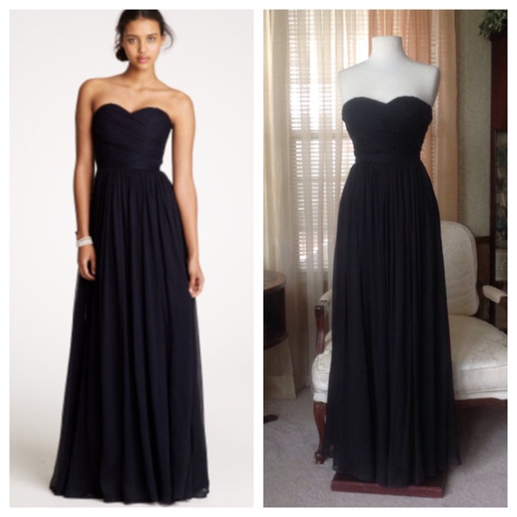 J. Crew Dresses & Skirts - J. Crew evening black long gown