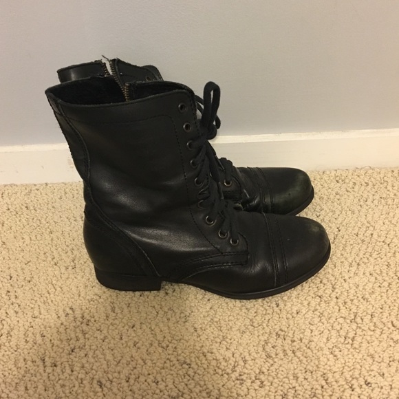 Black combat boots