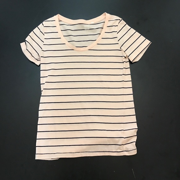 Pink and navy striped t-shirt