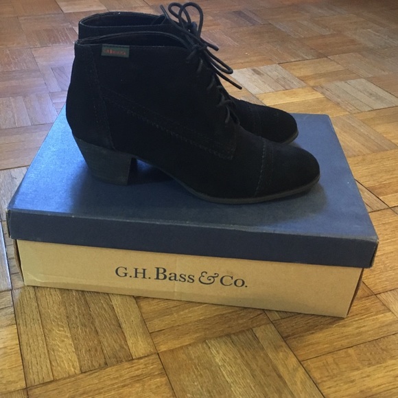 Bass Porter Black (genuine) Suede 8M ankle boot