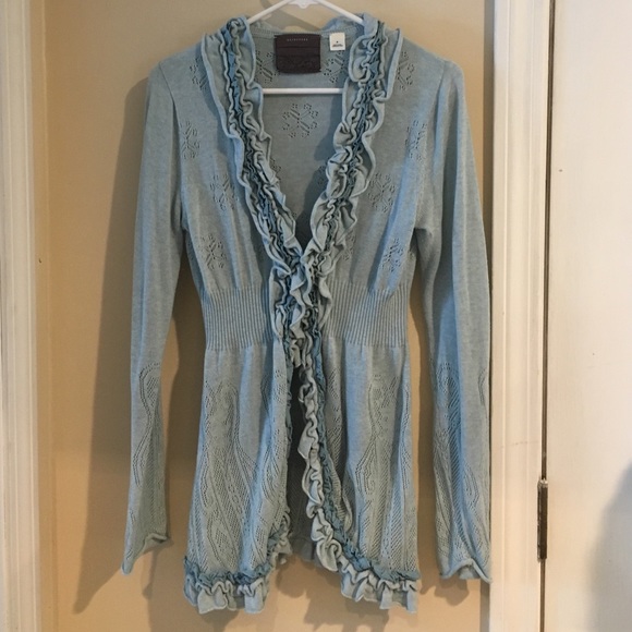 Anthropologie sky blue cotton sweater