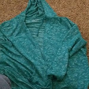 Turquoise burnout hoodie 3X