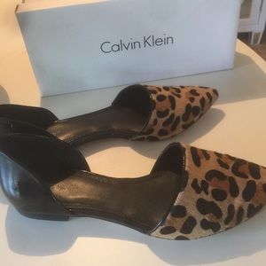 CALVIN KLEIN leopard calf hair