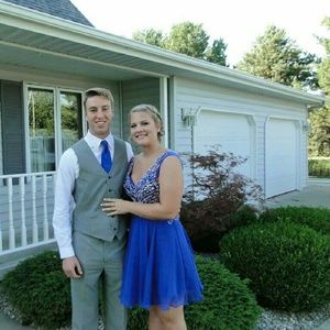 Homecoming dress royal blue like new beautiful