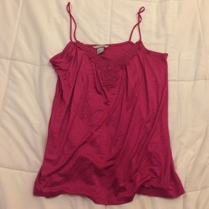 Pink flowy tank top