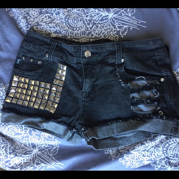 Black studded shorts - TRIPP NYC