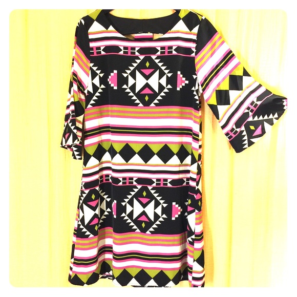 Geometric Print Dress