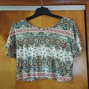 Floral Patterned Crop Top